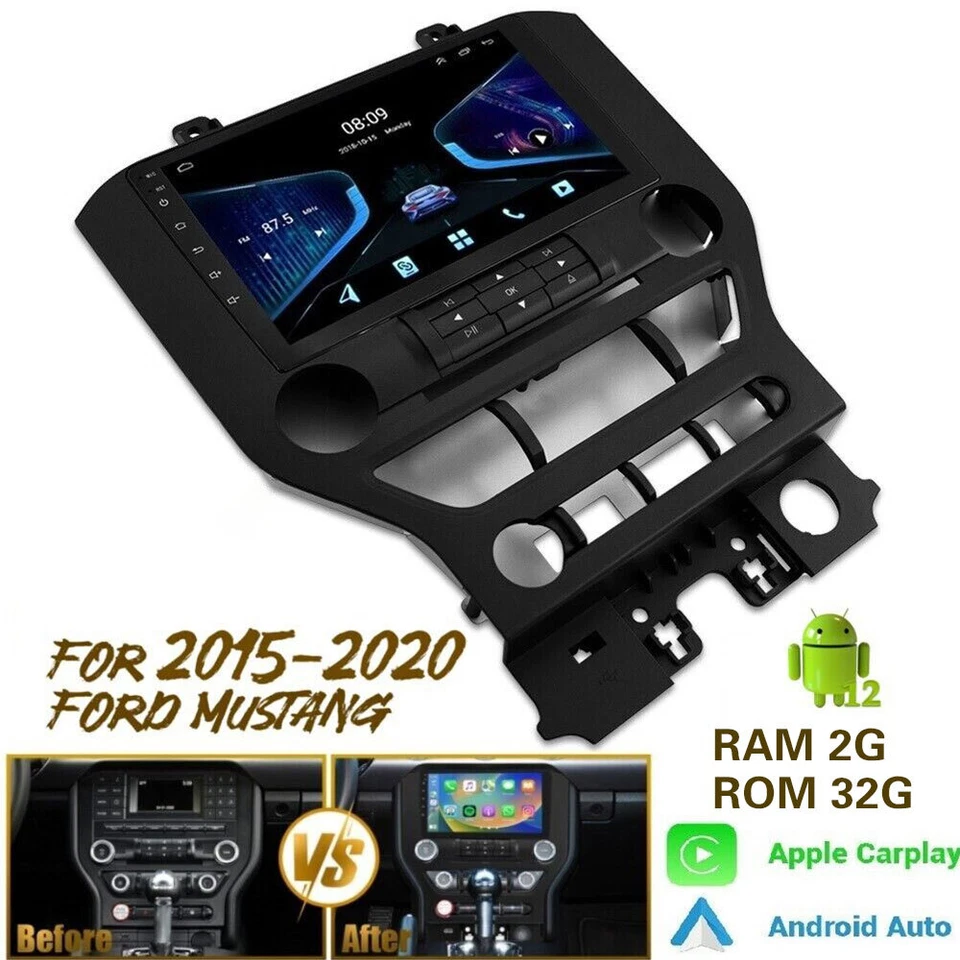For Ford Mustang 2015-2021 9" 2+32G Android 13 Carplay Car Stereo Radio GPS Navi - Image 2 of 4