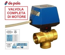 VALVOLA DI ZONA A SFERA 3 VIE CON MOTORE MOTORIZZATA 3/4" ATTACCHI F/F/F de pala