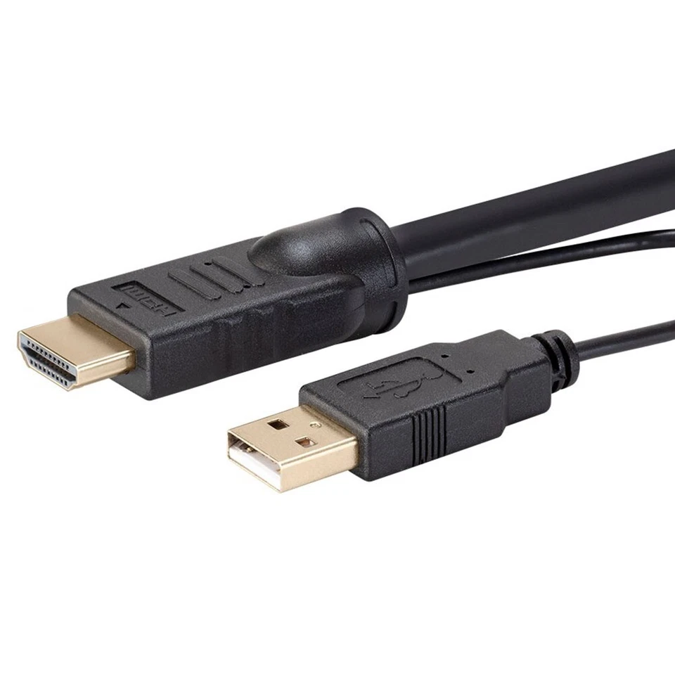 10FT 2 Port HDMI USB KVM Cable Monitor Mouse Keyboard 4K 60Hz HDR YUV 4:4:4 - Image 4 of 4