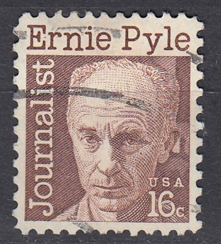 USA Briefmarke gestempelt 16c Ernie Pyle Journalist Pulitzer Preisträger / 4363