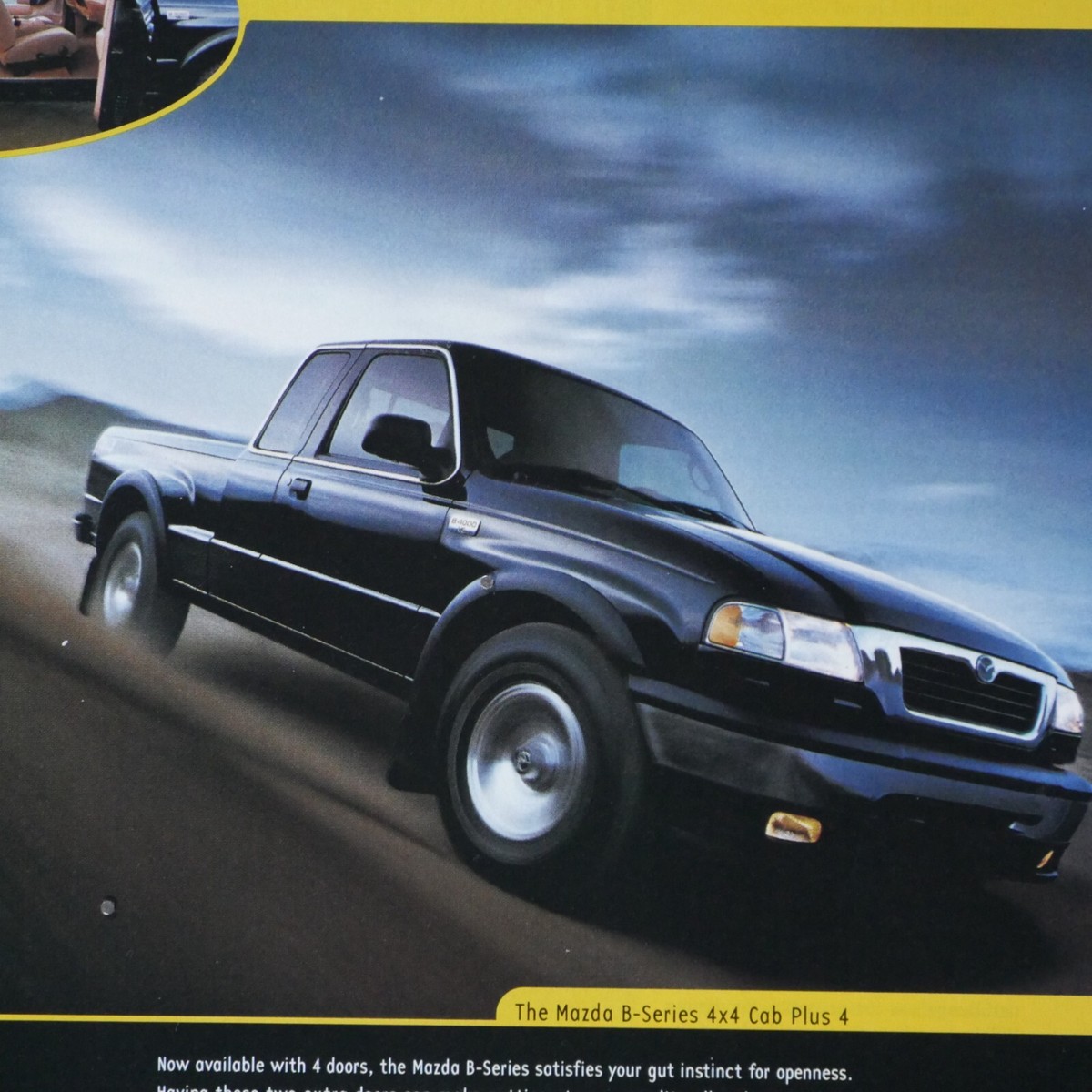 1999 Mazda B Series 4 X 4 Cab Plus Vintage Original Print Ad 8.5 x