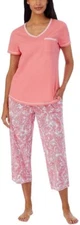 Carole Hochman Pajamas Set 4 Piece Shirt Pants 100% Cotton Plus Size 3X New