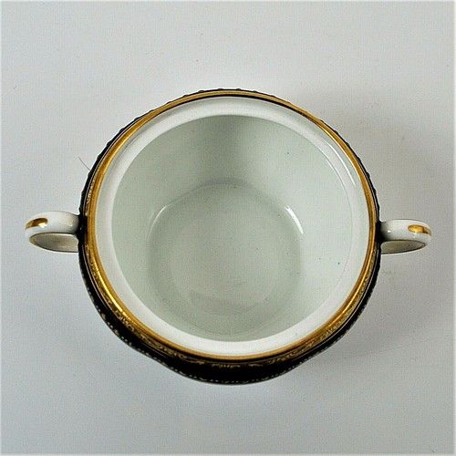 Antik Royal Crown Derby 8984 Milchkännchen Deckel Zuckerdose Kobalt und Vergoldet um 1919 - Bild 5 von 12