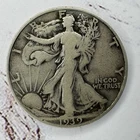 1939 Walking Liberty Half dollar, 90% Silver, w/ plastic capsule