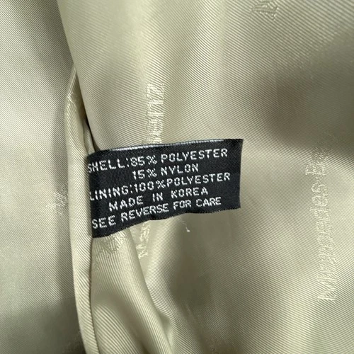 Vintage Mercedes Benz Jacket Mens Large Beige Windbreaker Coat Full Zip Lined image 16