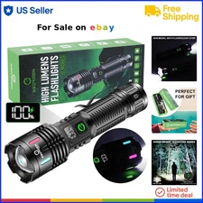 Rechargeable LED Flashlight High Lumens 10000 with Focus 3280ft Long Range