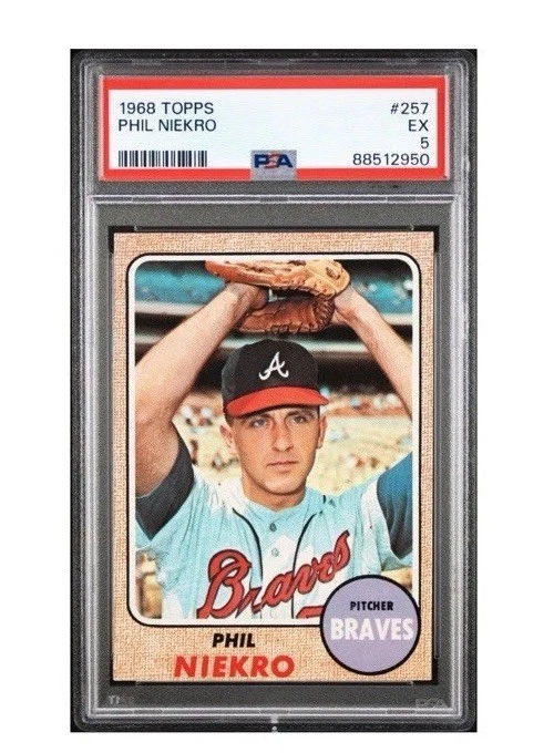 1968 Topps PSA Graded Lot HOFs and All-Stars Matthews, Kaline, Jenkins, Neikro + - Image 3 of 4