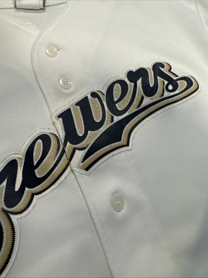 Camiseta de los Milwaukee Brewers marrón 8 majestuosa cosida ¡Bonita! Foto 3 de 4