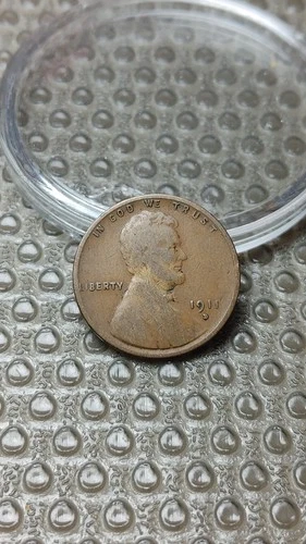 1911 D Lincoln Wheat Cent Penny Original F Fine                             D114