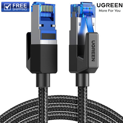 UGREEN Cat 8 Ethernet Cable 15FT, High Speed Braided 40Gbps 2000Mhz Network Cord