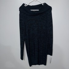 Ab Studio Womens Size Large Long Sleeve Sweater Dress With Turtle Neck NWT