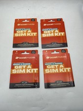 Boost Mobile Expanded Network SIM Card Activation Kit Set Of 4 - New