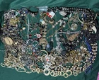 Quick Costume Jewelry Lot Pocketwatch Rhinestone Beads Murano Resell Craft 6.9lb
