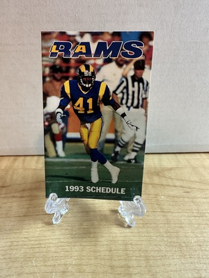 #ad #ad Los Angeles Rams Pocket Schedule Todd Lyght Pacific Bell $2.99