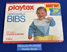 PLAYTEX   Disposable BIBS Trail Size 2-Pack Crumb-Catcher New 