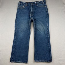 Vintage Levis Jeans Mens Fits 36x26 Blue 517 Cropped Faded Made In USA 2000