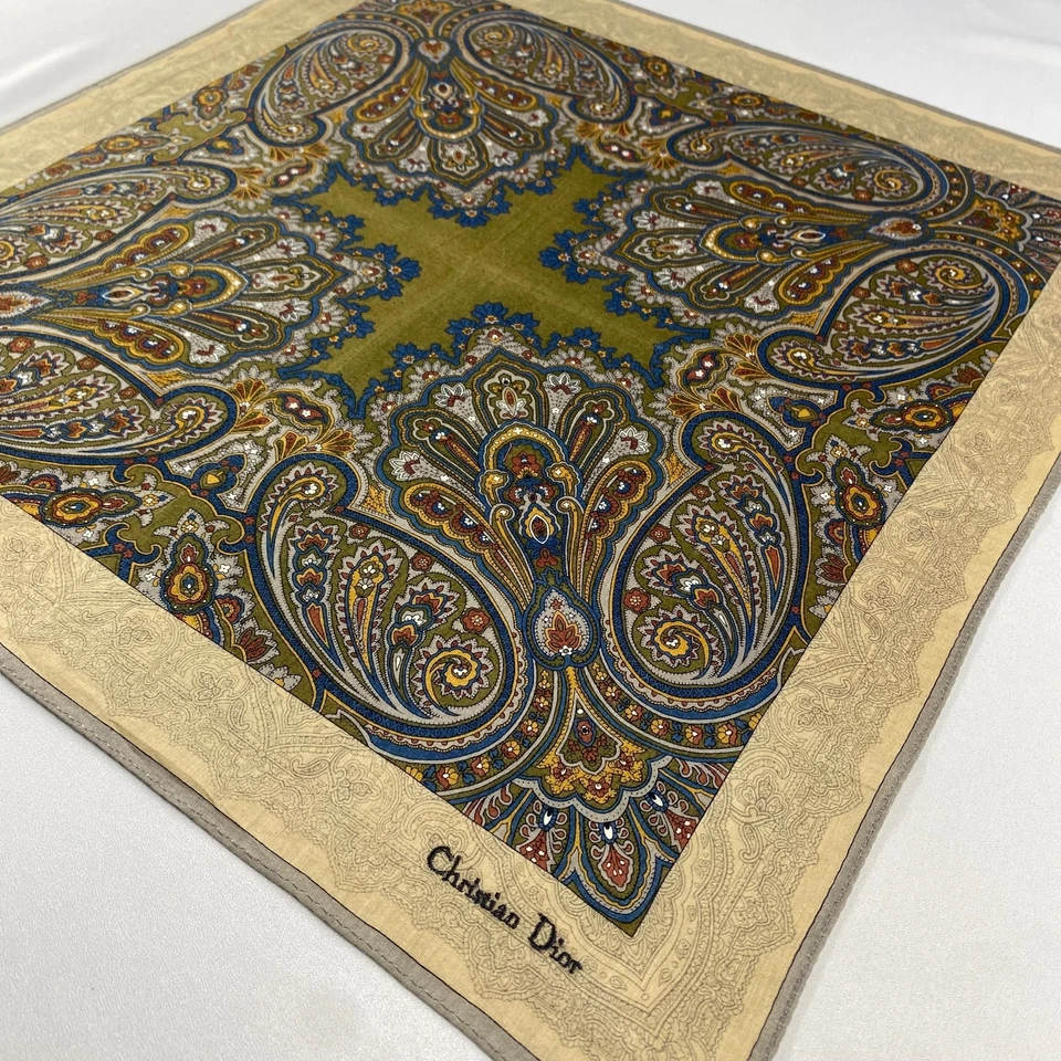 Pañuelo vintage Christian Dior pañuelo pañuelo pañuelo cuadrado de bolsillo Foto 2 de 4