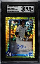 2025 Topps Chrome Logofractor Auto Ben Rice #RA-BR Gold Refractor /50 SGC 9.5