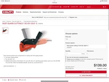 Hilti Dust Extraction Hood DC-EX 125/5” OEM 284978 Compact Extraction Hood - New