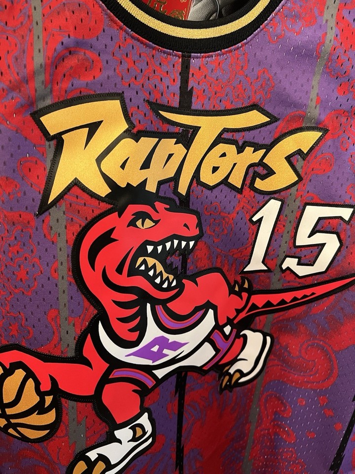 MENS $150 MITCHELL & NESS VINCE CARTER TORONTO RAPTORS LUNAR Year of ...
