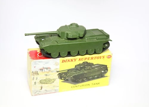 Dinky 651 Centurion Tank In Original Box - Near Mint Rare White / Blue Shield
