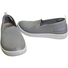 Vionic Sidney Slip On Loafers Gray Knit Size 6.5 Comfort Walking Travel Shoes