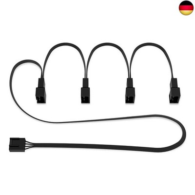 4-Pin PWM Fan Splitter - PST Verteiler für 4 Gehäuselüfter, Fans, PWM-Sharing, M
