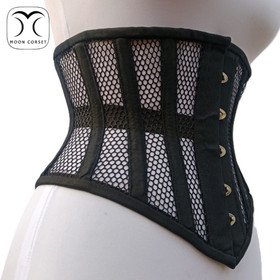 Underbust Mesh Corset Steel Boned Waist Trainer Womens Corset Heavy Duty