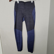 OUTDOOR VOICES BLACK/BLUE COLORBLOCK LEGGINGS WOMENS SMALL