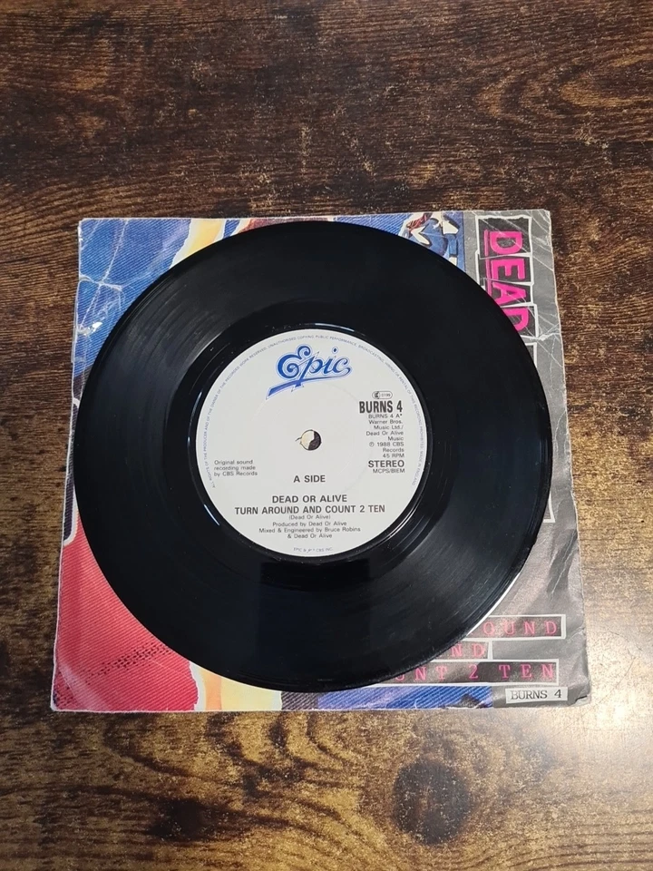 Dead Or Alive - Turn Around And Count 2 Ten - EPIC - 7" 45rpm - 1st Press - UK - Image 3 of 4