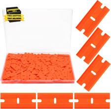 Plastic Razor Blades, 200 Pcs Double Edged Safety Scraper Blades, Plastic Scrape