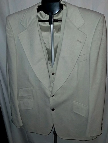 Vintage Hardy Amies Camel Beige Brown Tan 2 Piece Jacket & Vest Brand New!