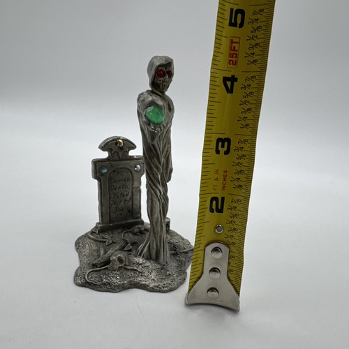 Gallo Sensenmann & Grabstein Zinn 4,5" RAR Friedhof Vintage 1990 - Bild 7 von 11