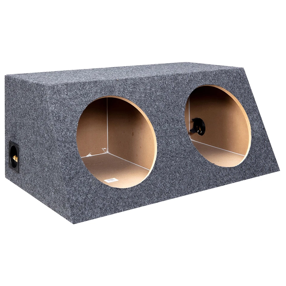 Subwoofer sellado doble de audio para automóvil de 10" saldado hatchback estéreo subcaja gabinete Foto 2 de 4