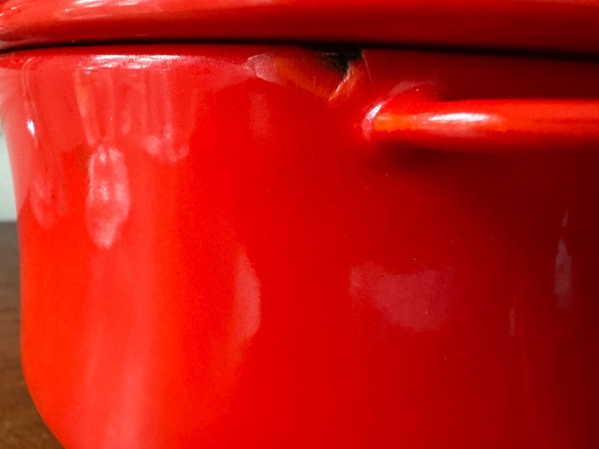 VINTAGE 1960's Dansk Designs Denmark IHQ Kobenstyle RED Enamel