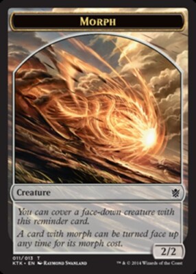 Morph Token NM, English MTG Khans of Tarkir