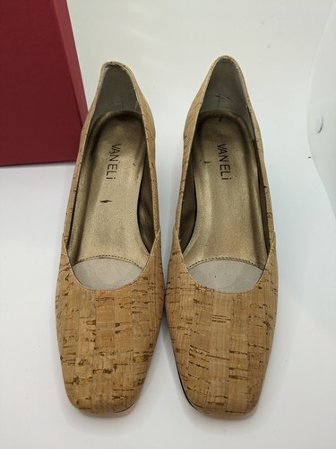 Vaneli Daffie Natural Cork Heels SZ 7N - Picture 3 of 5
