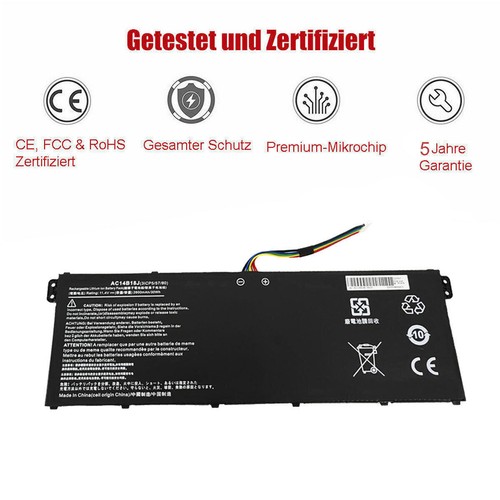 NEU 2600mAh Akku AC14B13J AC14B13K AC14B18J AC14B18K für Acer Laptop 11.4V - Zdjęcie 7 z 12