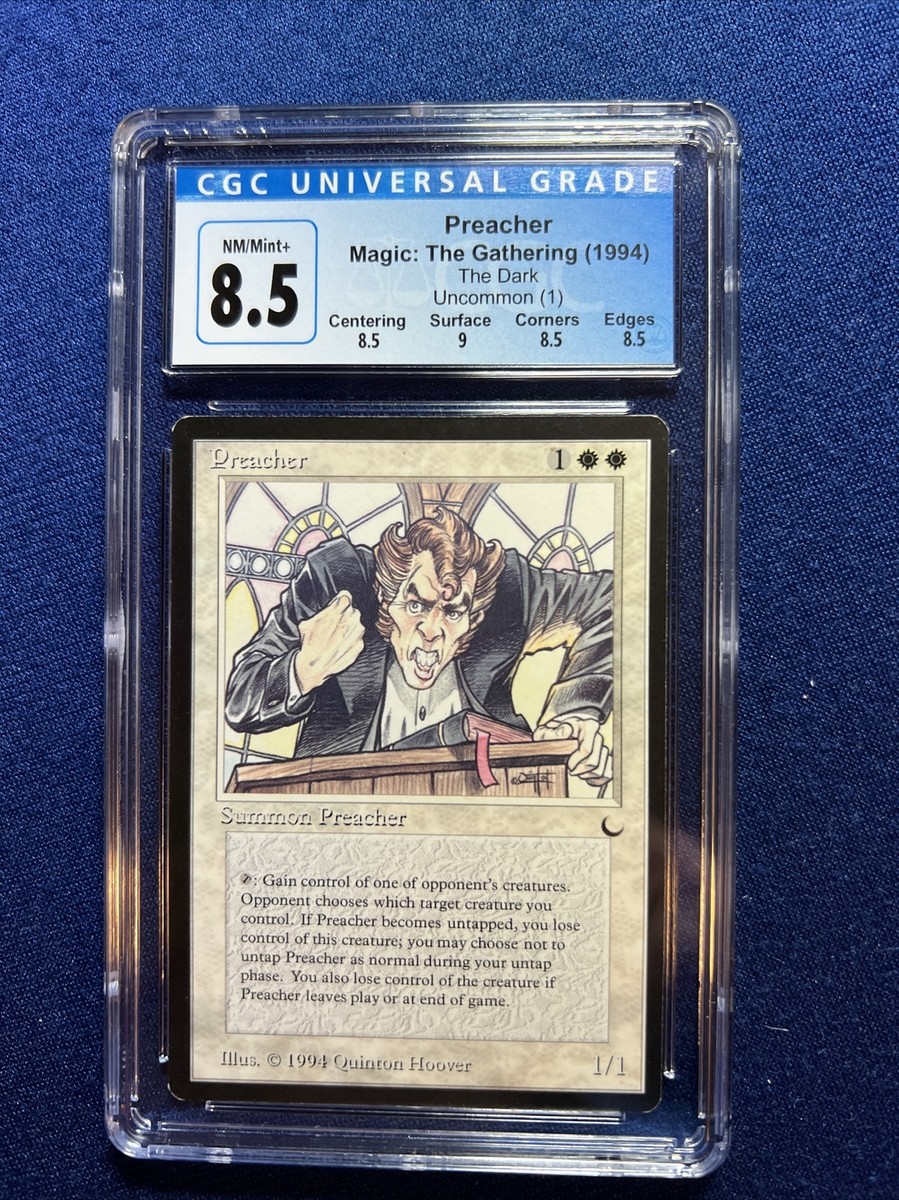 MTG The Dark Preacher CGC 8.5 Quad+ NM/Mint+ (with 9 surface) 1994