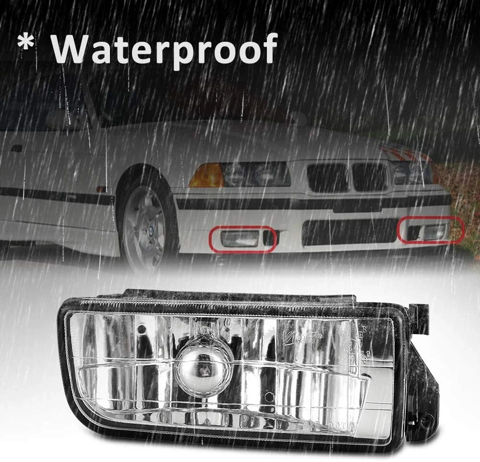 Luces antiniebla transparentes para parachoques BMW E36 1992-1998 M3 318 320 323 325 328is con interruptor Foto 4 de 4