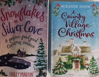 Suzanne Snow~A COUNTRY VILLAGE CHRISTMAS & SNOWFLAKES ON SILVER COVE ~ H. Martin