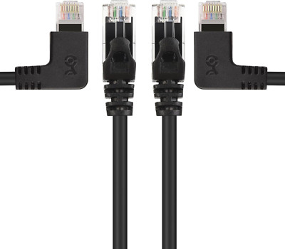 Cable Matters 10Gbps Combo-Pack 90 Degree Cat 6, Cat6 Right Angle Ethernet Cable