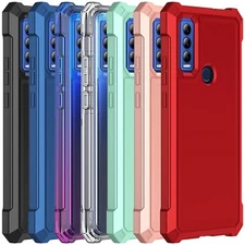 For Cricket Ovation 3 Case 2 Layer Protection Shockproof Corners TPU Bumper
