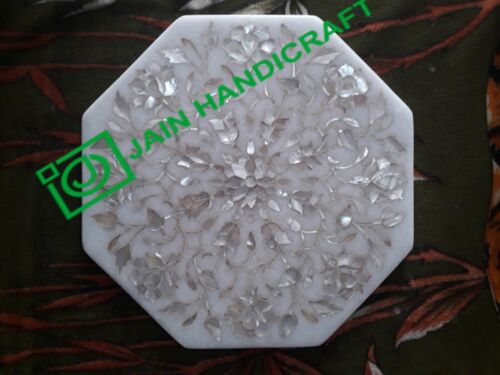 18´´ white antique Marble Center corner Table Top Inlay lapis malachite w22