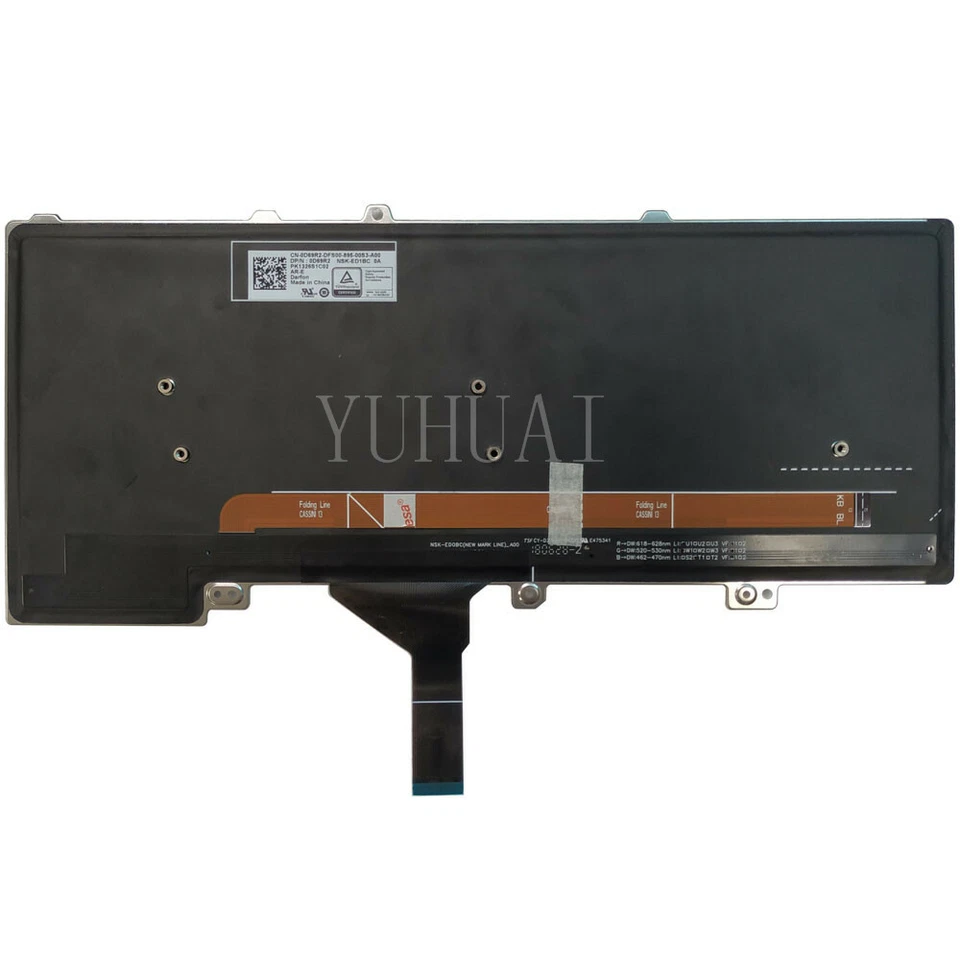 Keyboard for Dell Alienware 15 R3 P69F US Full Colorful Backlit Win8 PK131Q72A00 - Image 3 of 4