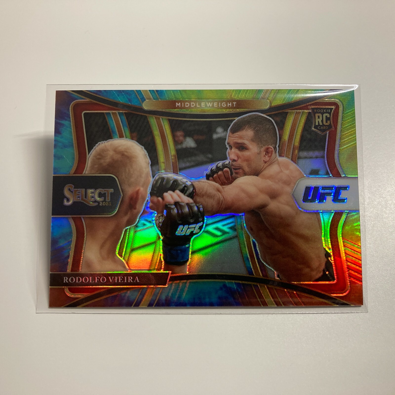 Rodolfo Vieira 2021 Panini Select UFC Premier Level Tie Dye Prizm Card 9/25 #188