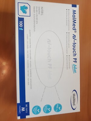 MAIMED Solution 100 blue Nitril-Einmal Handschuhe BLAU 100er - Größe M