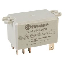 Image of 1 x 1 x Finder 66.82.9.012.0000 12V Relay DPDT DC 30A (Flange Mounting) 66.82