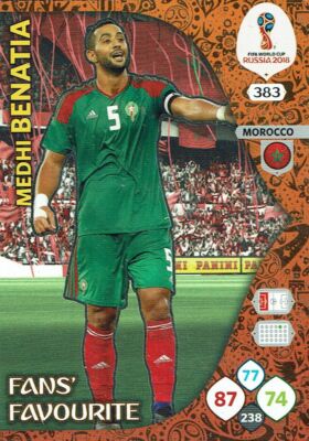 Panini World Cup 2018 Russia WM Fans' Favourite Nr. 383 Medhi Benatia