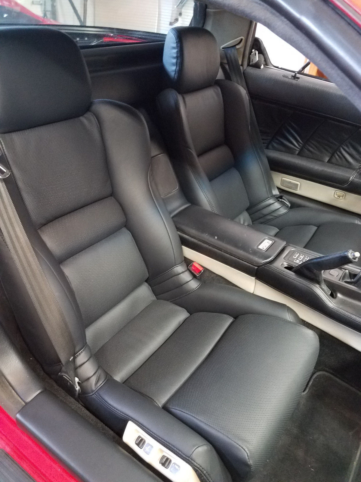 Custom Made Acura NSX Replacement Perforated Leather Seat Covers Black